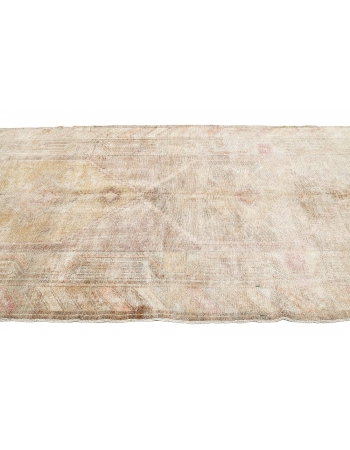 Large Vintage Washed Out Kars Rug - 5`6