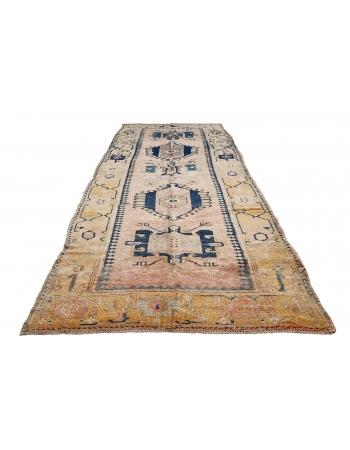 Unique Vintage Turkish Kars Rug - 5`7