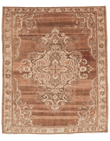 Large Brown Vintage Kars Rug - 7`5" x 9`6"