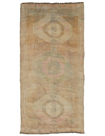 Large Washed Out Vintage Kars Rug - 5`11" x 12`0"