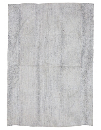 Light Gray Vintage Kilim Rug - 6`6