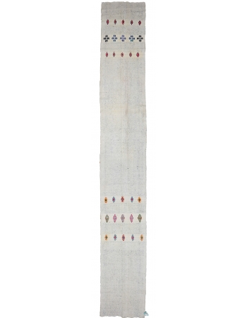 Long Vintage Gray Kilim Runner - 2`7