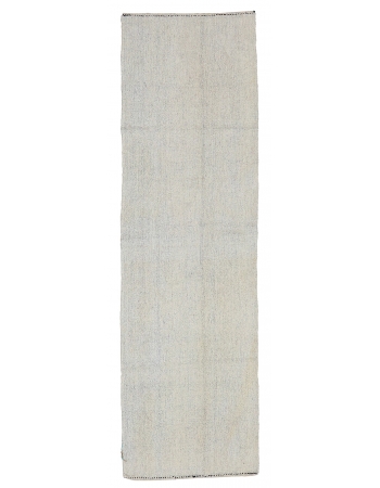 Small Light Gray Kilim Runner - 2`3