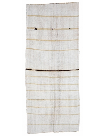 Striped Vintage Hemp Kilim Rug - 4`9