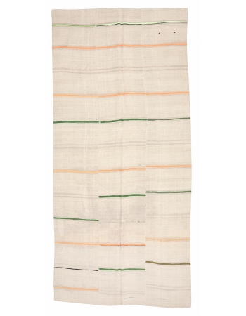 Striped Vintage Hemp Kilim Rug - 5`10