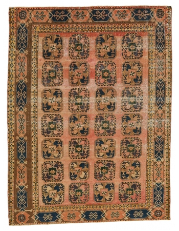 Unique Vintage Decorative Caucasian Rug - 6`8