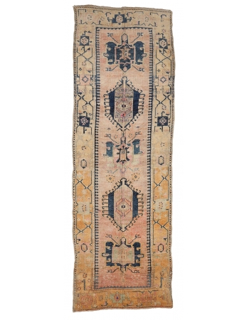 Unique Vintage Turkish Kars Rug - 5`7