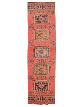 Vintage Decorative Oushak Runner Rug - 2`11" x 11`9"