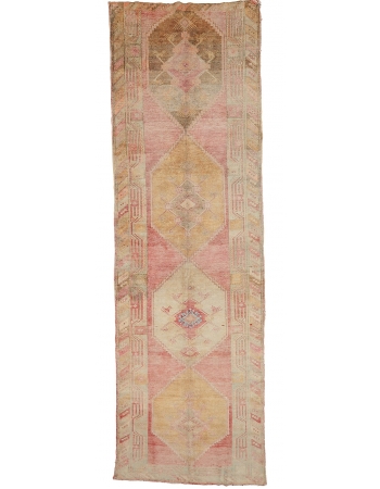 Vintage Faded Turkish Kars Rug - 5`2