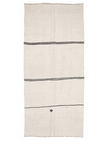 Vintage Modern Hemp Kilim Rug - 5`8" x 12`6"