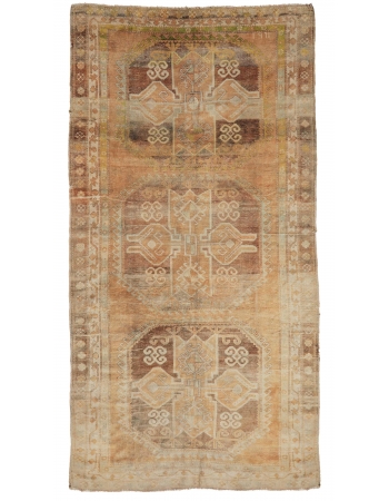 Vintage Turkish Decorative Wool Rug - 6`1" x 12`2"