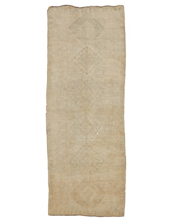 Washed Out Vintage Turkish Kars Rug  - 4`3