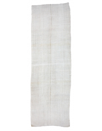 White Vintage Hemp Kilim Rug - 4`8