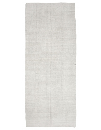 White Vintage Hemp Kilim Rug - 5`4