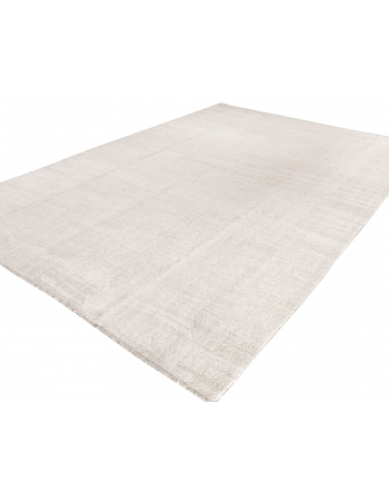 Off White Large Hemp Kilim Rug - 10`2