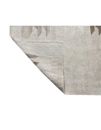 Faded Large Turkish Hemp Kilim Rug - 9`10