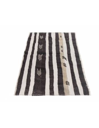 Vintage Striped Small Kilim Rug - 2`9