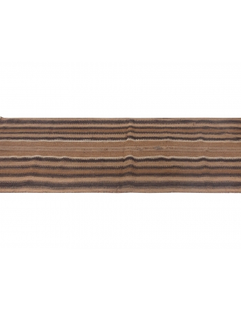 Brown Vintage Striped Kilim Rug - 2`9