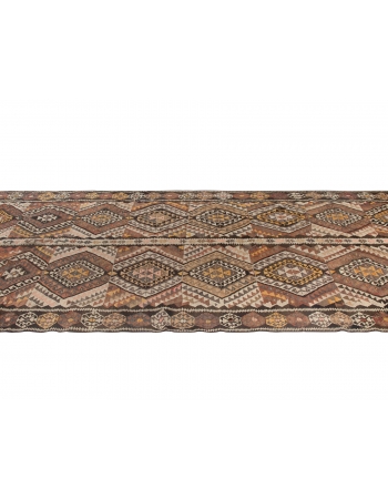 Vintage Turkish Kars Kilim Rug - 4`10