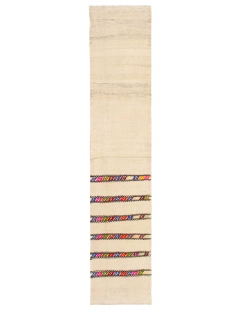 Vintage Decorative Turkish Kilim Runner - 1`10" x 9`1"