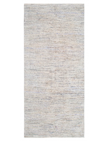 Vintage Modern Turkish Rag Rug - 5`1" x 11`2"