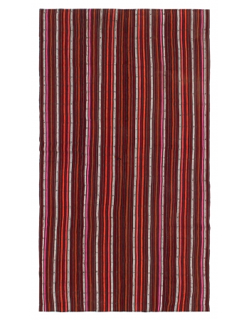 Vintage Turkish Decorative Kilim Rug - 5`5" x 9`8"