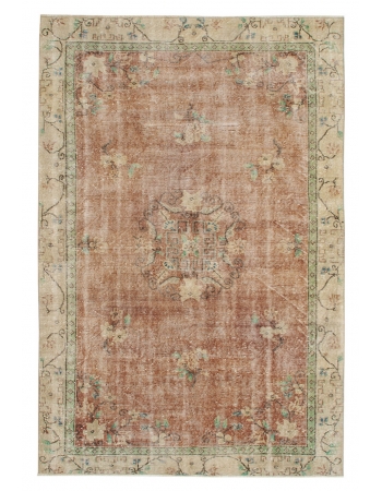 Vintage Turkish Oushak Rug - 5`4" x 8`2"