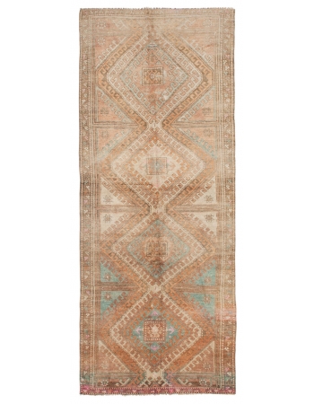 Vintage Turkish Wool Rug - 4`10" x 12`4"