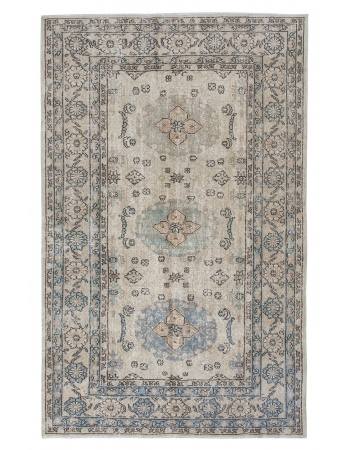 Vintage Decorative Turkish Oushak Rug - 5`1" x 8`2"