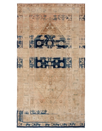 Decorative Washed Out Tabriz Wool Rug - 5`3