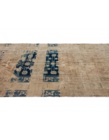 Decorative Washed Out Tabriz Wool Rug - 5`3