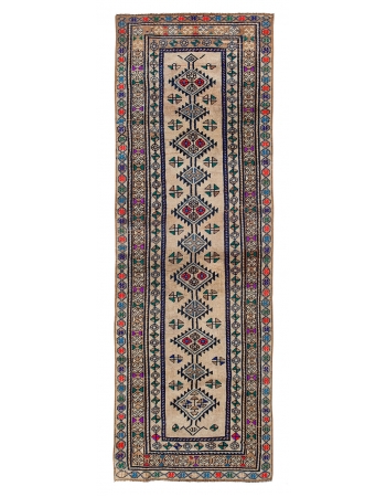 Vintage Decorative Herki Runner - 3`8