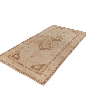 Decorative Washed Out Vintage Kars Rug - 4`11