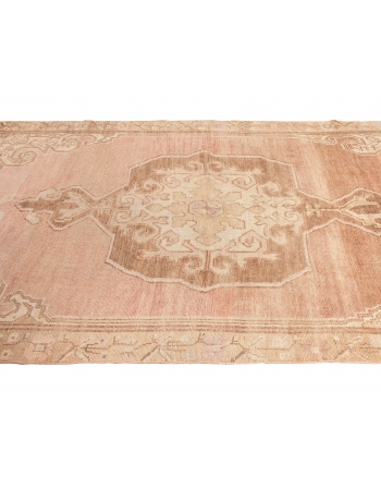 Washed Out Vintage Turkish Kars Rug - 5`10