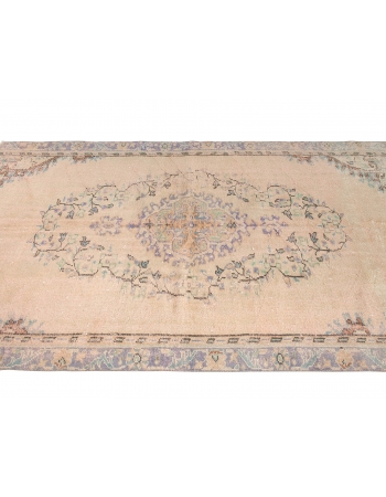 Vintage Faded Turkish Oushak Rug - 5`1