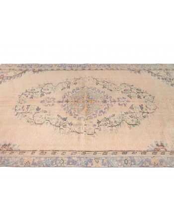 Vintage Faded Turkish Oushak Rug - 5`1