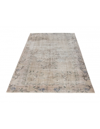 Vintage Washed Out Oushak Rug - 4`7