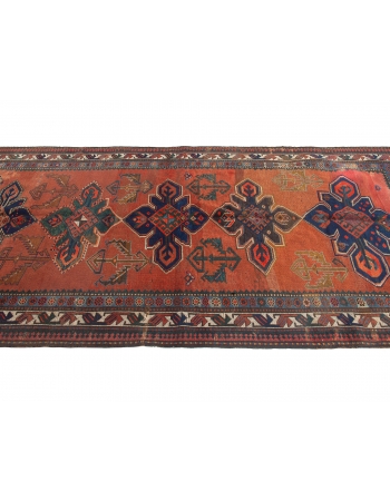 Decorative Antique Caucasian Wool Rug - 4`9