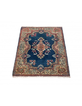 Vintage Mini Kirman Wool Rug - 2`2