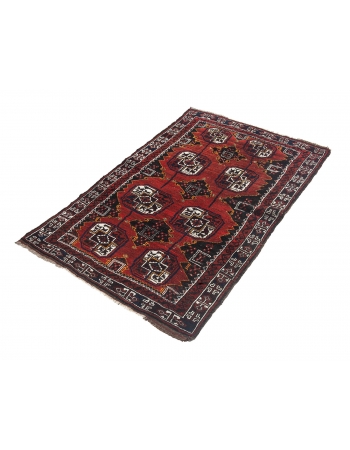 Small Vintage Afghan Wool Rug - 3`0