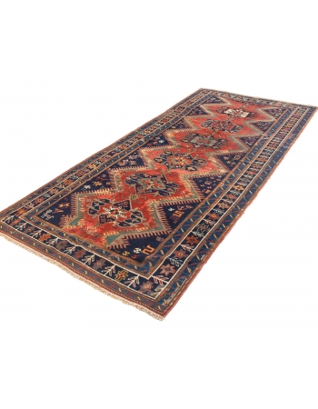 Decorative Antique Caucasian Wool Rug - 4`10