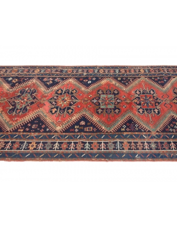 Decorative Antique Caucasian Wool Rug - 4`10