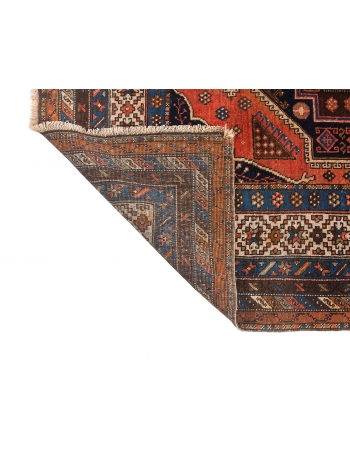 Antique Decorative Caucasian Wool Rug - 4`3