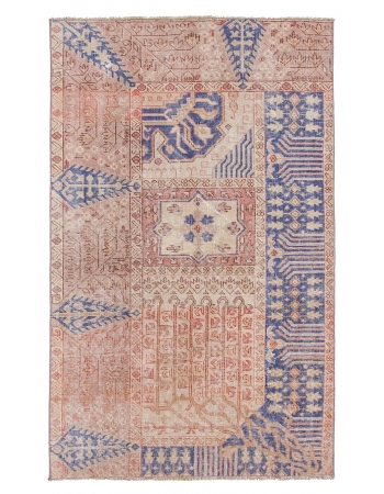 Small Vintage Decorative Oushak Rug - 3`6" x 5`9"