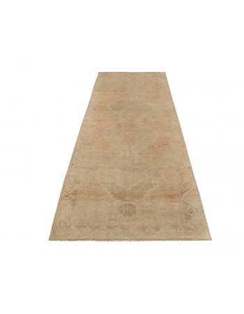 Washed Out Vintage Oushak Wool Rug - 3`5