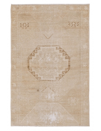 Vintage Small Turkish Wool Rug - 3`4" x 5`1"