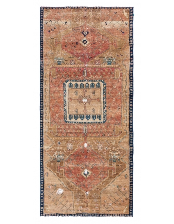 Vintage Decorative Tabriz Wool Rug - 3`7" x 8`6"