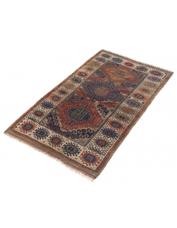 Antique Caucasian Decorative Rug - 2`11