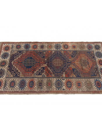 Antique Caucasian Decorative Rug - 2`11