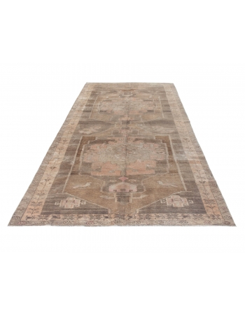 Vintage Washed Out Kars Wool Rug - 5`3